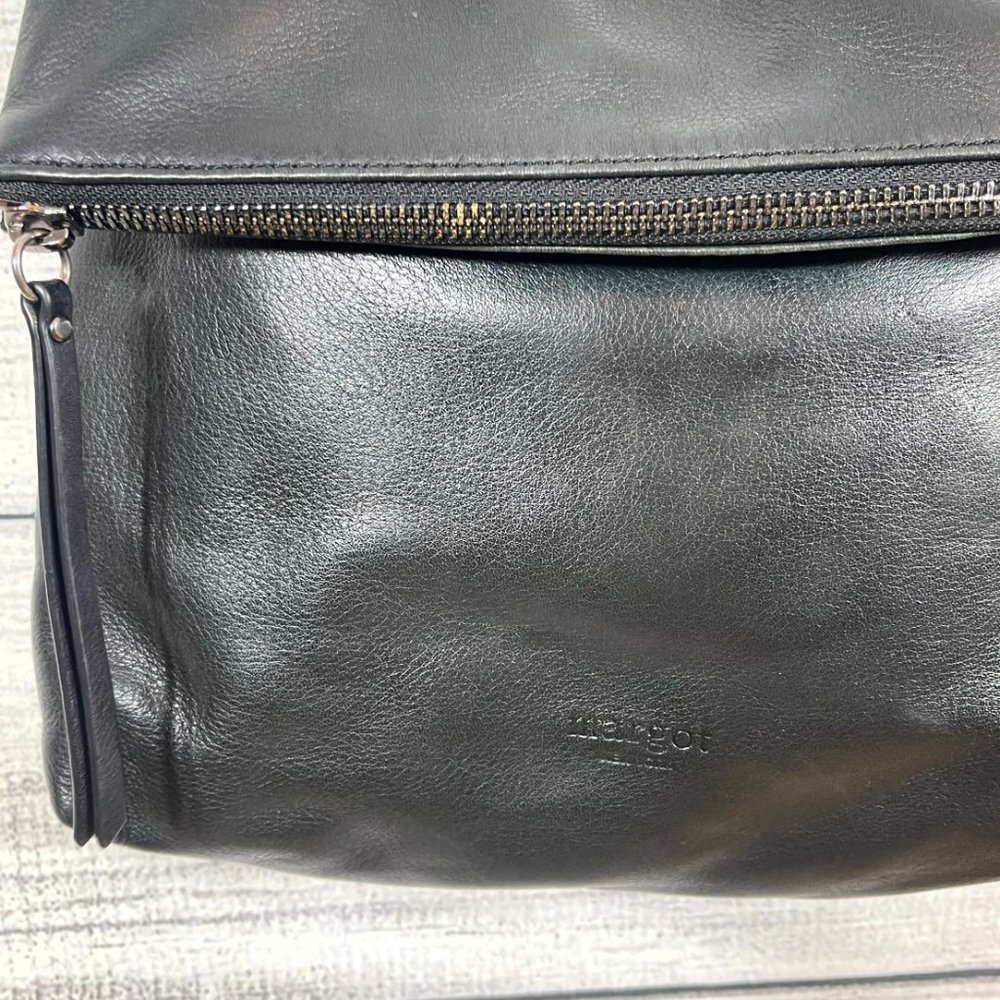 Margot New York Robbie Leather Foldover Crossbody Leather Bag - Picture 3 of 16